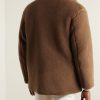 Tavan Suede-Trimmed Cashmere and Silk-Blend Fleece Jacket - BK Tavan Suede-Trimmed Cashmere and Silk-Blend Fleece Jacket - BK