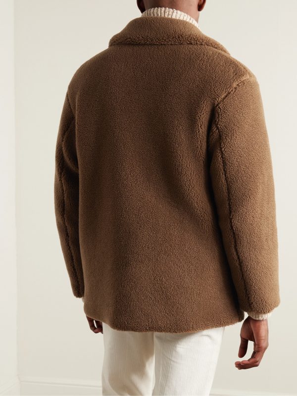 Tavan Suede-Trimmed Cashmere and Silk-Blend Fleece Jacket - BK Tavan Suede-Trimmed Cashmere and Silk-Blend Fleece Jacket - BK