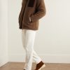 Tavan Suede-Trimmed Cashmere and Silk-Blend Fleece Jacket - OU Tavan Suede-Trimmed Cashmere and Silk-Blend Fleece Jacket - OU