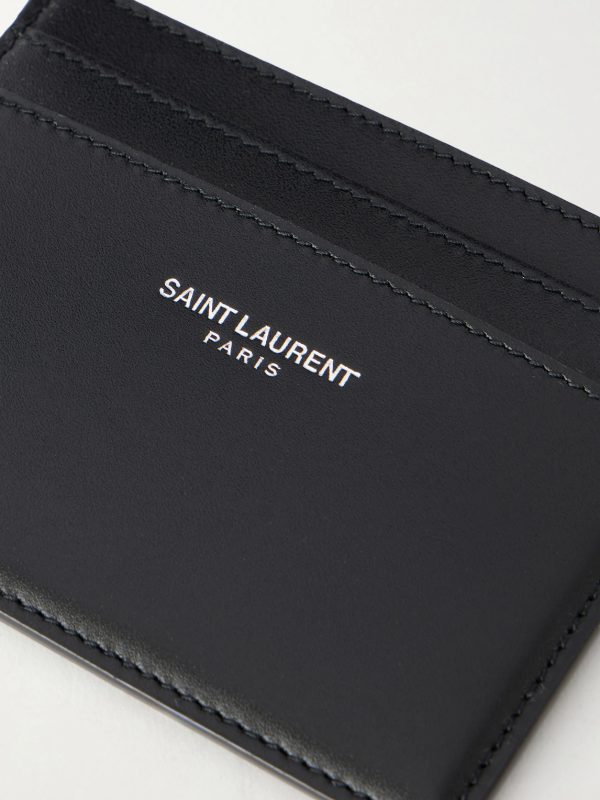 Logo-Print Leather Cardholder - CU