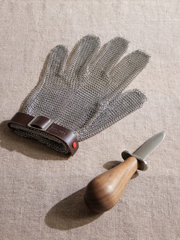 Stainless Steel and Walnut Oyster Opener Set - E1 Stainless Steel and Walnut Oyster Opener Set - E1