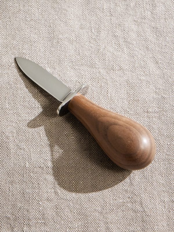 Stainless Steel and Walnut Oyster Opener Set Stainless Steel and Walnut Oyster Opener Set