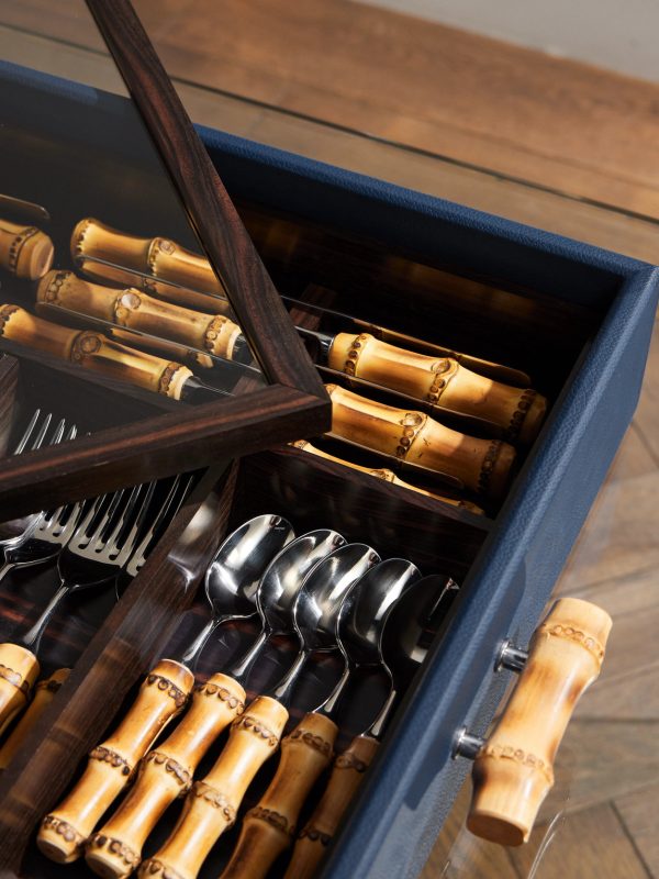 Bamboo Flatware Set with Case - CU Bamboo Flatware Set with Case - CU