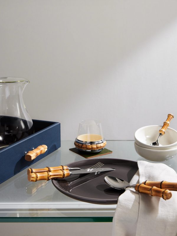 Bamboo Flatware Set with Case - OU Bamboo Flatware Set with Case - OU
