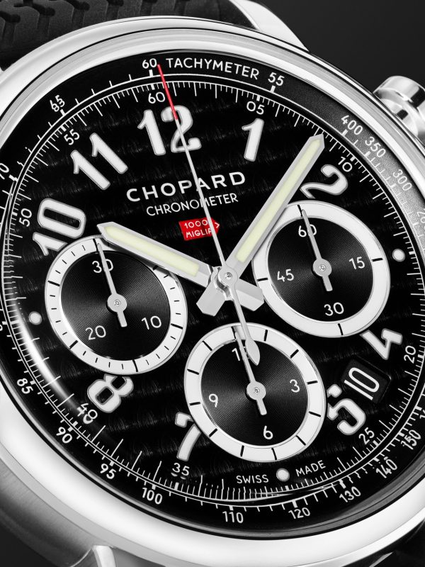 Mille Miglia Classic Automatic Chronograph 40.5mm Stainless Steel and Rubber Watch, Ref. No. 168619-3001 - CU Mille Miglia Classic Automatic Chronograph 40.5mm Stainless Steel and Rubber Watch, Ref. No. 168619-3001 - CU