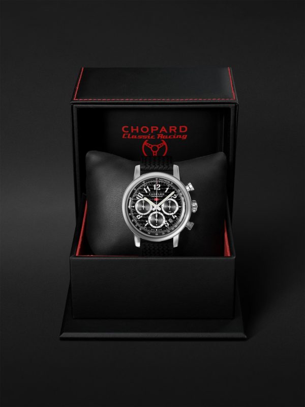 Mille Miglia Classic Automatic Chronograph 40.5mm Stainless Steel and Rubber Watch, Ref. No. 168619-3001 - E3 Mille Miglia Classic Automatic Chronograph 40.5mm Stainless Steel and Rubber Watch, Ref. No. 168619-3001 - E3