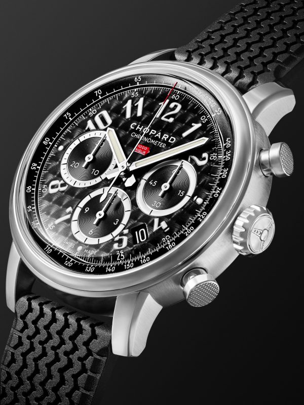 Mille Miglia Classic Automatic Chronograph 40.5mm Stainless Steel and Rubber Watch, Ref. No. 168619-3001 - FR Mille Miglia Classic Automatic Chronograph 40.5mm Stainless Steel and Rubber Watch, Ref. No. 168619-3001 - FR