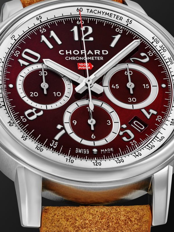 Mille Miglia Classic Automatic Chronograph 40.5mm Stainless Steel and Leather Watch, Ref. No. 168619-3003 - CU Mille Miglia Classic Automatic Chronograph 40.5mm Stainless Steel and Leather Watch, Ref. No. 168619-3003 - CU