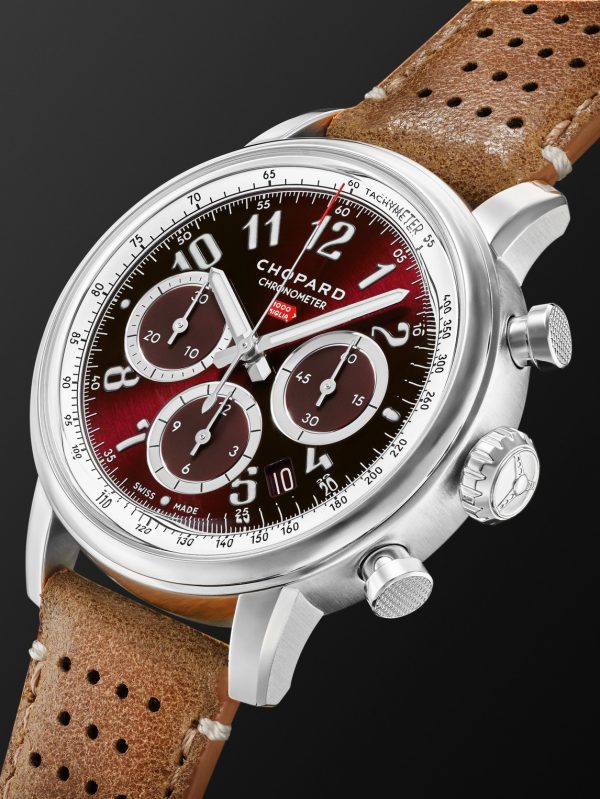 Mille Miglia Classic Automatic Chronograph 40.5mm Stainless Steel and Leather Watch, Ref. No. 168619-3003 - FR Mille Miglia Classic Automatic Chronograph 40.5mm Stainless Steel and Leather Watch, Ref. No. 168619-3003 - FR