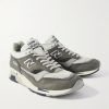 1500 Leather-Trimmed Suede and Mesh Sneakers - FR 1500 Leather-Trimmed Suede and Mesh Sneakers - FR