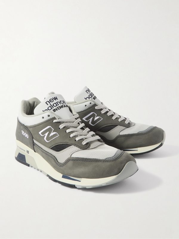 1500 Leather-Trimmed Suede and Mesh Sneakers - FR 1500 Leather-Trimmed Suede and Mesh Sneakers - FR