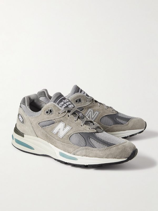 991v2 Suede and Mesh Sneakers - FR 991v2 Suede and Mesh Sneakers - FR
