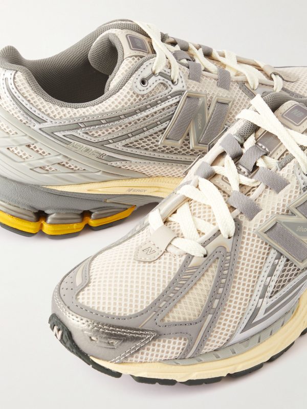 1906R Rubber-Trimmed Mesh and Metallic Faux Leather Sneakers - CU 1906R Rubber-Trimmed Mesh and Metallic Faux Leather Sneakers - CU