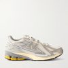 1906R Rubber-Trimmed Mesh and Metallic Faux Leather Sneakers 1906R Rubber-Trimmed Mesh and Metallic Faux Leather Sneakers
