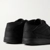 Logo-Debossed Suede and Leather-Trimmed Canvas Sneakers - BK