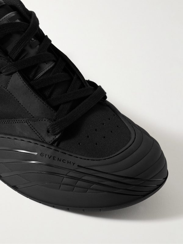 Logo-Debossed Suede and Leather-Trimmed Canvas Sneakers - CU