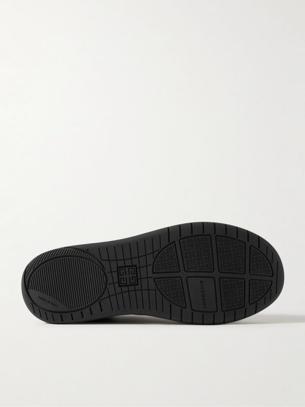 Logo-Debossed Suede and Leather-Trimmed Canvas Sneakers - E1