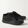 Logo-Debossed Suede and Leather-Trimmed Canvas Sneakers - FR