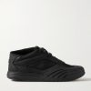 Logo-Debossed Suede and Leather-Trimmed Canvas Sneakers