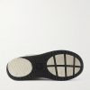 Distressed Rubber-Trimmed Leather and Mesh Sneakers - E1 Distressed Rubber-Trimmed Leather and Mesh Sneakers - E1