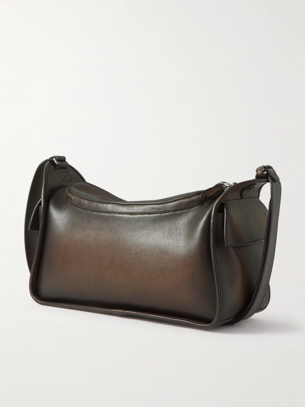 Périple Barrel Scritto Venezia Leather Softy Messenger Bag - BK Périple Barrel Scritto Venezia Leather Softy Messenger Bag - BK