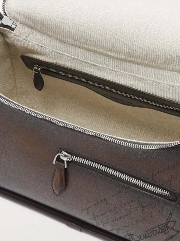 Périple Barrel Scritto Venezia Leather Softy Messenger Bag - E1 Périple Barrel Scritto Venezia Leather Softy Messenger Bag - E1