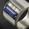18-Karat White Gold, Lapis Lazuli and Diamond Ring - CU 18-Karat White Gold, Lapis Lazuli and Diamond Ring - CU