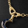 Crescent 18-Karat Gold Topaz Pendant Necklace - CU