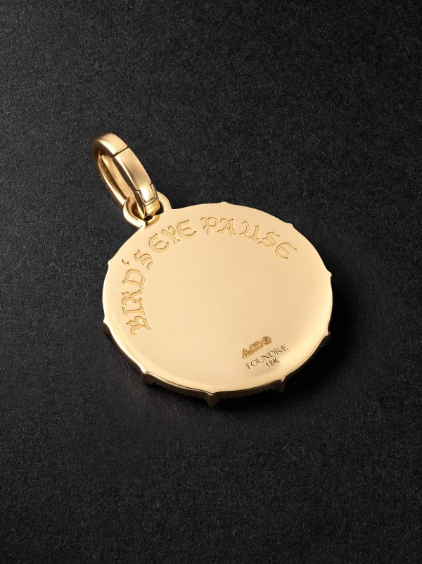 Pause 18-Karat Gold, Garnet and Diamond Pendant - BK Pause 18-Karat Gold, Garnet and Diamond Pendant - BK