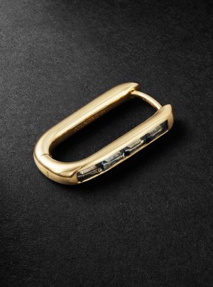 18-Karat Gold Topaz Single Earring 18-Karat Gold Topaz Single Earring