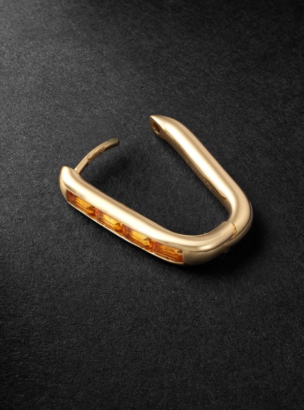 18-Karat Gold Citrine Single Earring - BK