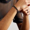 18-Karat Blackened Gold, Ceramic and Diamond Bracelet - E1