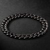 18-Karat Blackened Gold, Ceramic and Diamond Bracelet