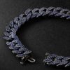 18-Karat Blackened Gold Sapphire Chain Bracelet - BK 18-Karat Blackened Gold Sapphire Chain Bracelet - BK