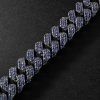 18-Karat Blackened Gold Sapphire Chain Bracelet - CU 18-Karat Blackened Gold Sapphire Chain Bracelet - CU
