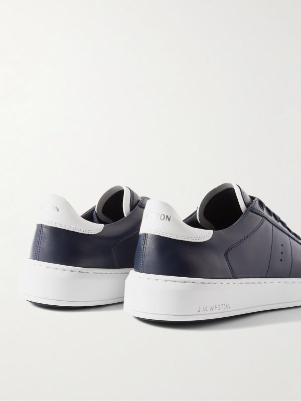 On Time Leather Sneakers - BK On Time Leather Sneakers - BK