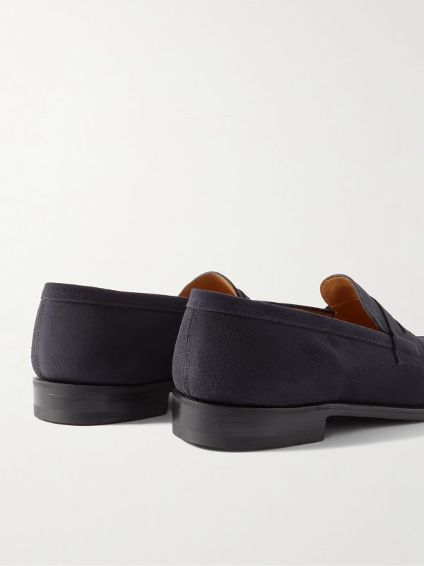 180 Moccasin Suede Penny Loafers - BK 180 Moccasin Suede Penny Loafers - BK