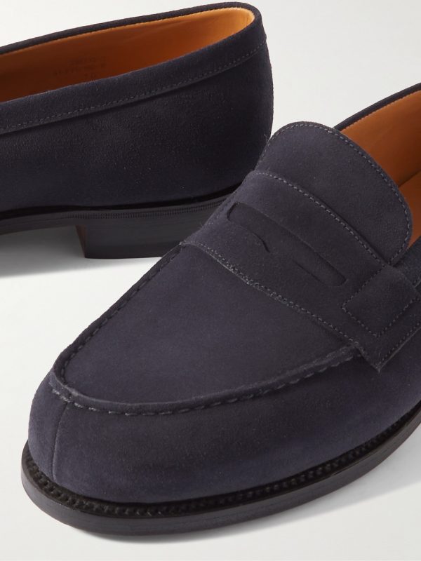 180 Moccasin Suede Penny Loafers - CU 180 Moccasin Suede Penny Loafers - CU