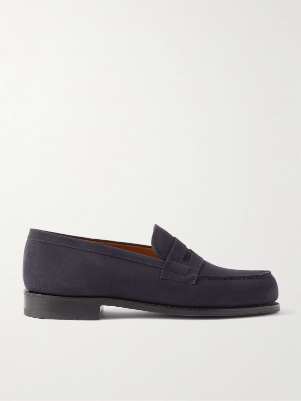 180 Moccasin Suede Penny Loafers 180 Moccasin Suede Penny Loafers