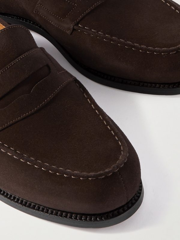 180 Moccasin Suede Penny Loafers - CU 180 Moccasin Suede Penny Loafers - CU