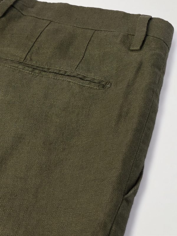 Straight-Leg Linen-Twill Suit Trousers - CU
