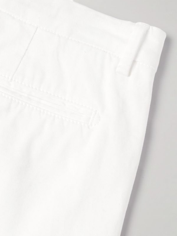 Straight-Leg Pleated Cotton-Blend Twill Bermuda Shorts - CU Straight-Leg Pleated Cotton-Blend Twill Bermuda Shorts - CU