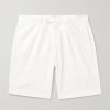 Straight-Leg Pleated Cotton-Blend Twill Bermuda Shorts Straight-Leg Pleated Cotton-Blend Twill Bermuda Shorts