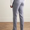Kei Slim-Fit Linen and Wool-Blend Suit Trousers - BK Kei Slim-Fit Linen and Wool-Blend Suit Trousers - BK