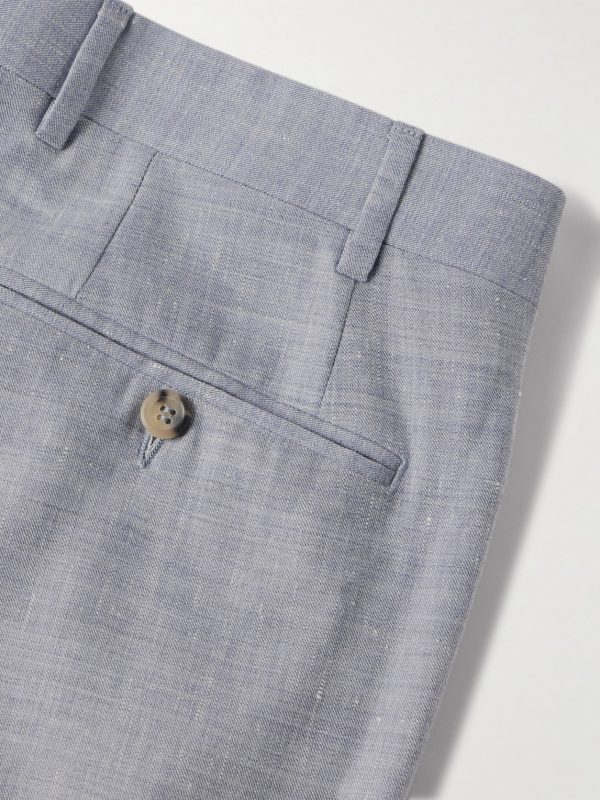 Kei Slim-Fit Linen and Wool-Blend Suit Trousers - CU Kei Slim-Fit Linen and Wool-Blend Suit Trousers - CU