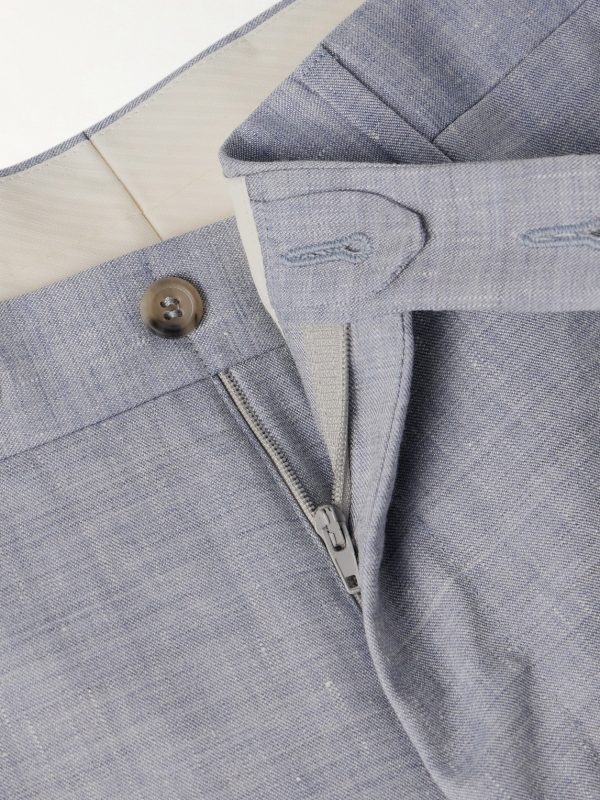 Kei Slim-Fit Linen and Wool-Blend Suit Trousers - E1 Kei Slim-Fit Linen and Wool-Blend Suit Trousers - E1