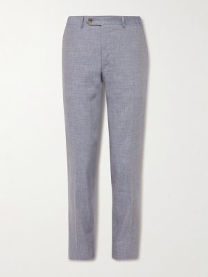 Kei Slim-Fit Linen and Wool-Blend Suit Trousers Kei Slim-Fit Linen and Wool-Blend Suit Trousers