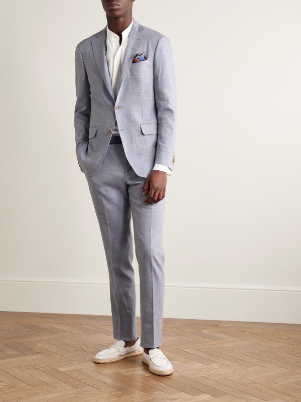 Kei Slim-Fit Linen and Wool-Blend Suit Trousers - OU Kei Slim-Fit Linen and Wool-Blend Suit Trousers - OU