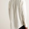 Ollie Grandad-Collar Cashmere-Voile Shirt - BK Ollie Grandad-Collar Cashmere-Voile Shirt - BK