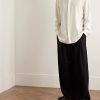 Ollie Grandad-Collar Cashmere-Voile Shirt - OU Ollie Grandad-Collar Cashmere-Voile Shirt - OU